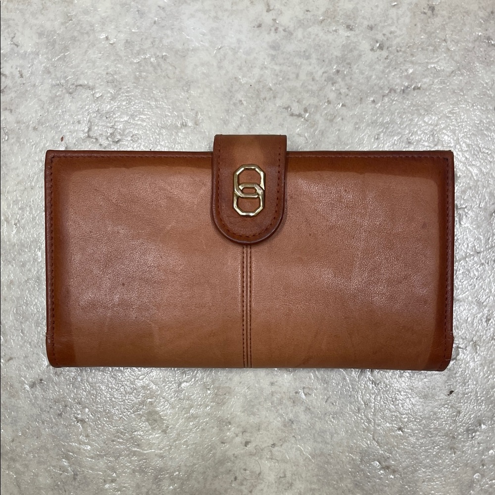 Baronet Brown Leather Wallet with Gold Accent